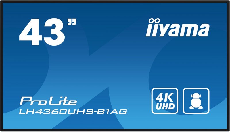 43" iiyama LH4360UHS-B1AG: VA,4K UHD,And.11,24/ 7 - obrázek produktu