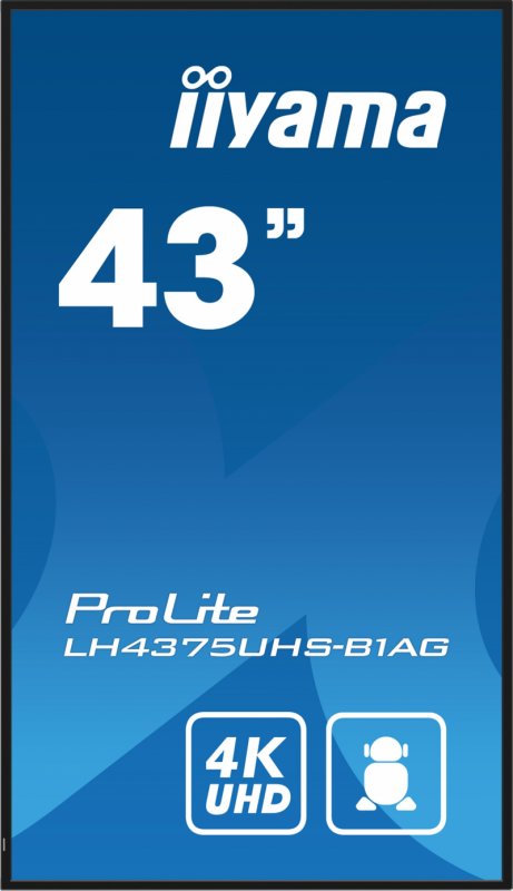 43" iiyama LH4375UHS-B1AG:IPS,4K UHD,Android,24/ 7 - obrázek č. 1