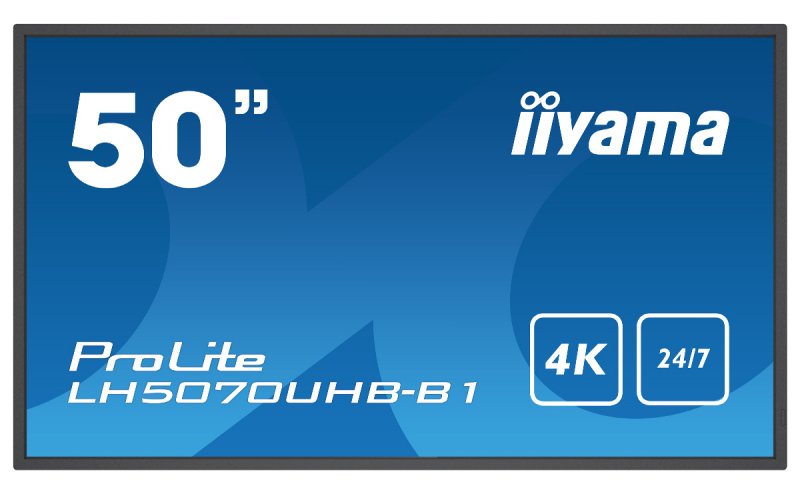 50" iiyama LH5070UHB-B1: VA,4K UHD,Android,24/ 7 - obrázek produktu