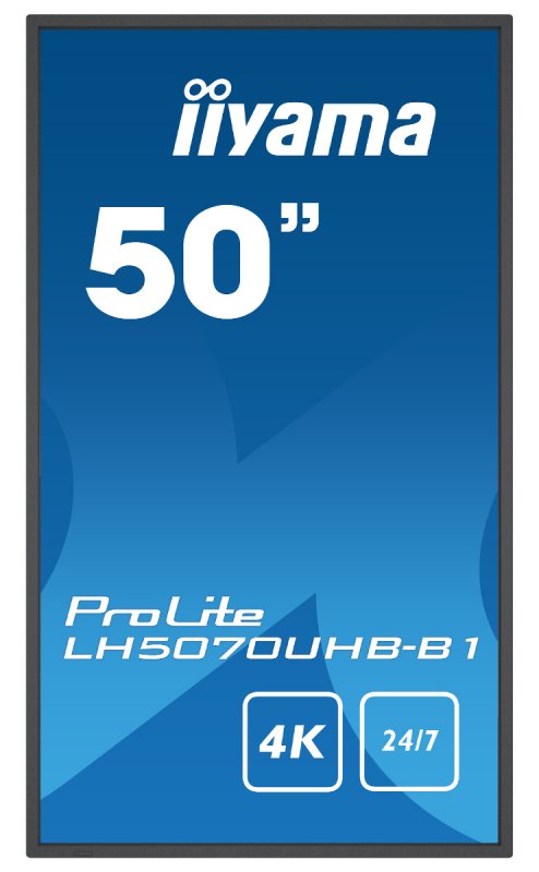 50" iiyama LH5070UHB-B1: VA,4K UHD,Android,24/ 7 - obrázek č. 1