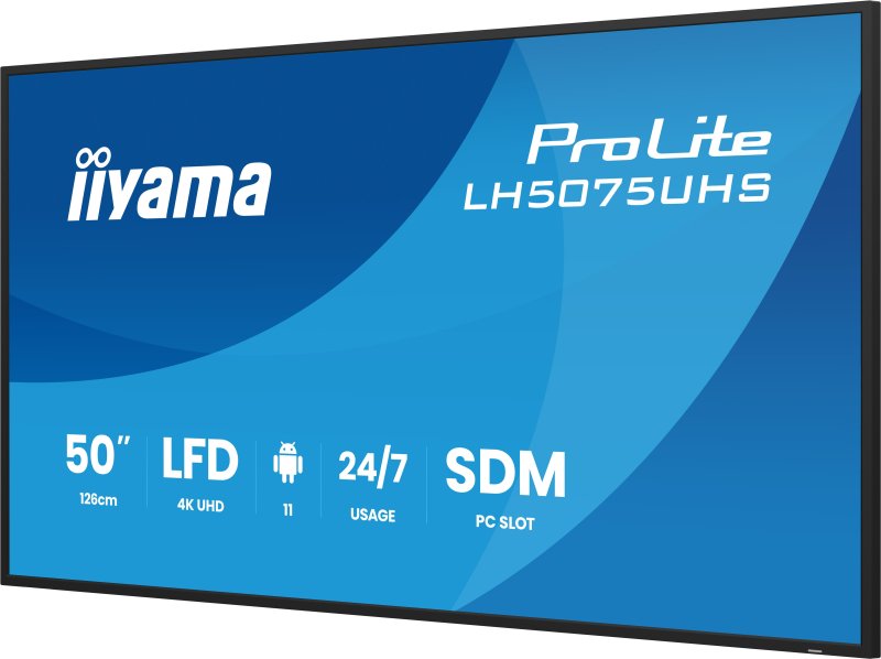 50" iiyama LH5075UHS-B2AG:VA,4K UHD,Android,24 / 7 - obrázek č. 4