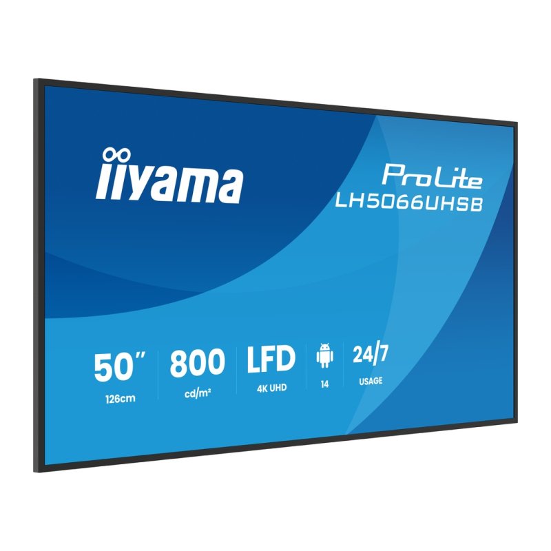 50" iiyama LH5066UHSB-B1AG:VA,4K UHD,IPX5,DP-out - obrázek č. 7