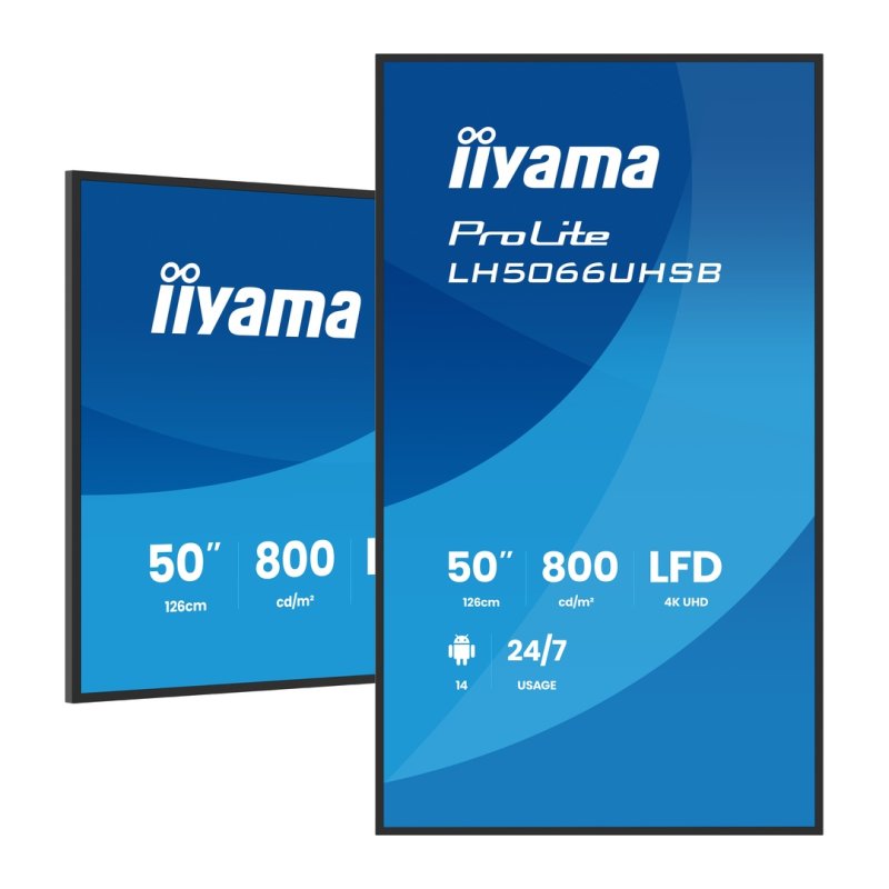 50" iiyama LH5066UHSB-B1AG:VA,4K UHD,IPX5,DP-out - obrázek č. 8