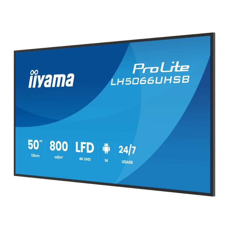 50" iiyama LH5066UHSB-B1AG:VA,4K UHD,IPX5,DP-out - obrázek č. 9