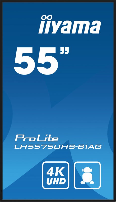 55" iiyama LH5575UHS-B1AG:IPS,4K UHD,Android,24/ 7 - obrázek č. 1