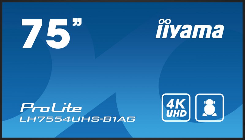 75" iiyama LH7554UHS-B1AG:IPS,4K UHD,24/ 7,Android - obrázek produktu
