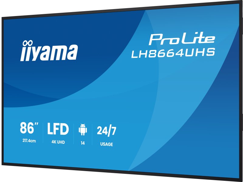 86" iiyama LH8664UHS-B3AG:IPS,4K,ANDR 14,24 / 7 - obrázek č. 4