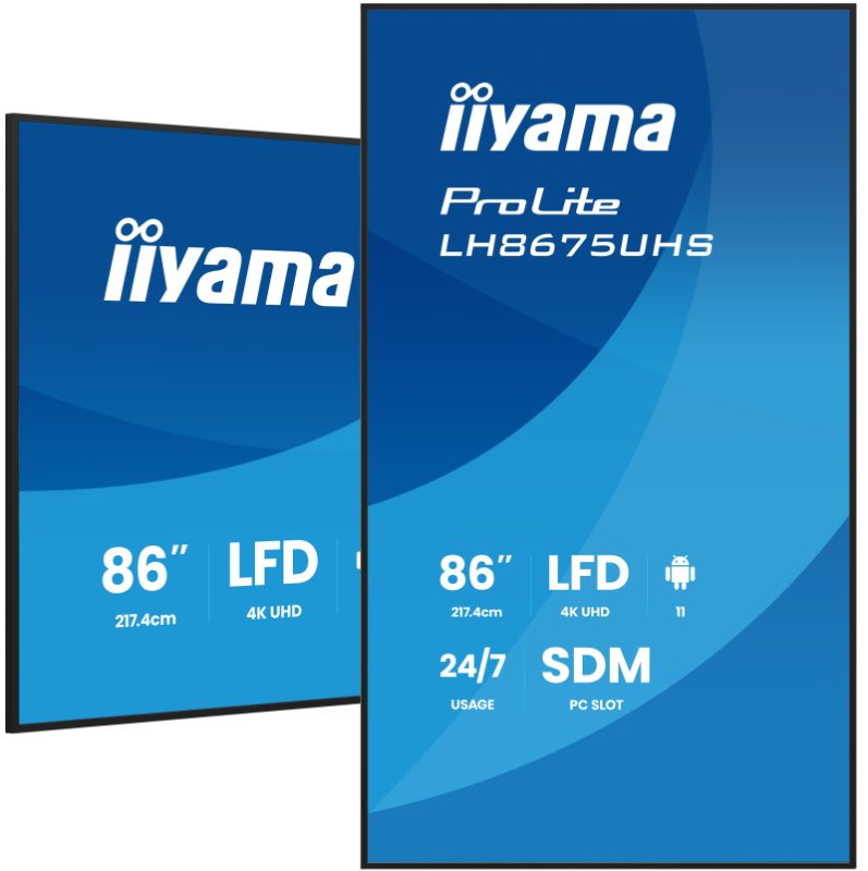 86" iiyama LH8675UHS-B2AG:IPS,4K,24 / 7,Android 11 - obrázek č. 2