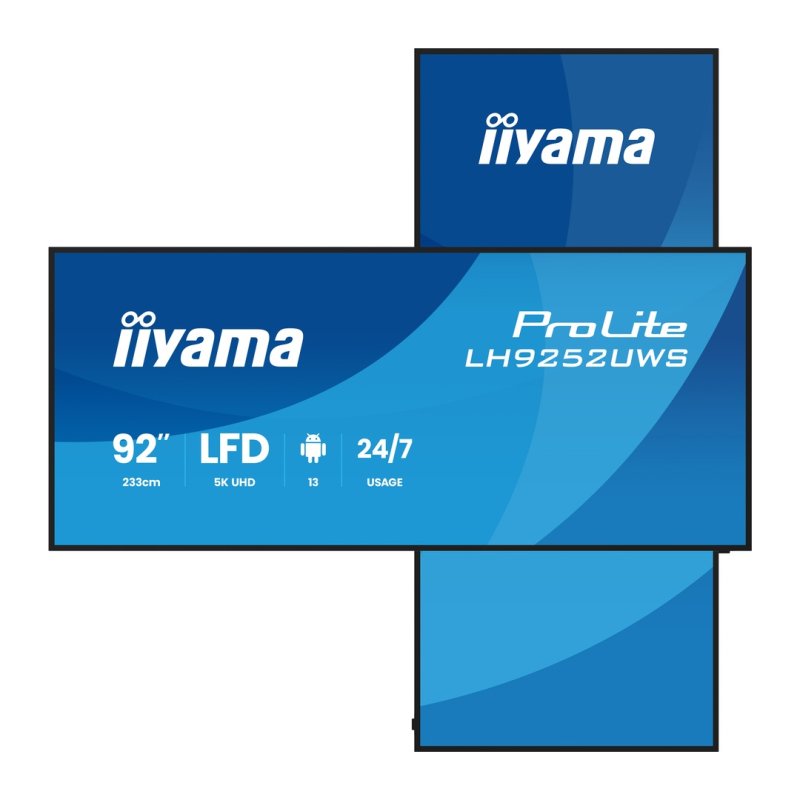92" iiyama LH9252UWS-B1AG:VA,5K,24 / 7 - obrázek produktu