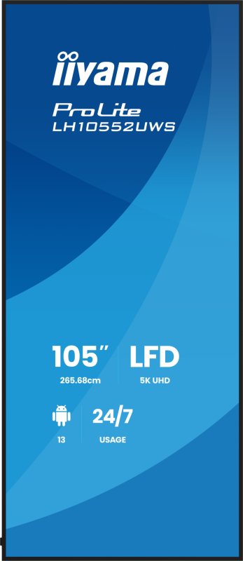 105" iiyama LH10552UWS-B1AG: IPS,5K,USB-C,24 / 7 - obrázek č. 1