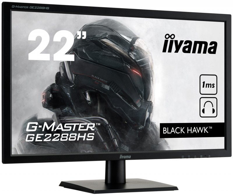22"LCD iiyama G-Master GE2288HS-B1 - 1ms,250cd,12M:1,DVI,HDMI,FHD,repro,FreeSync - obrázek č. 1