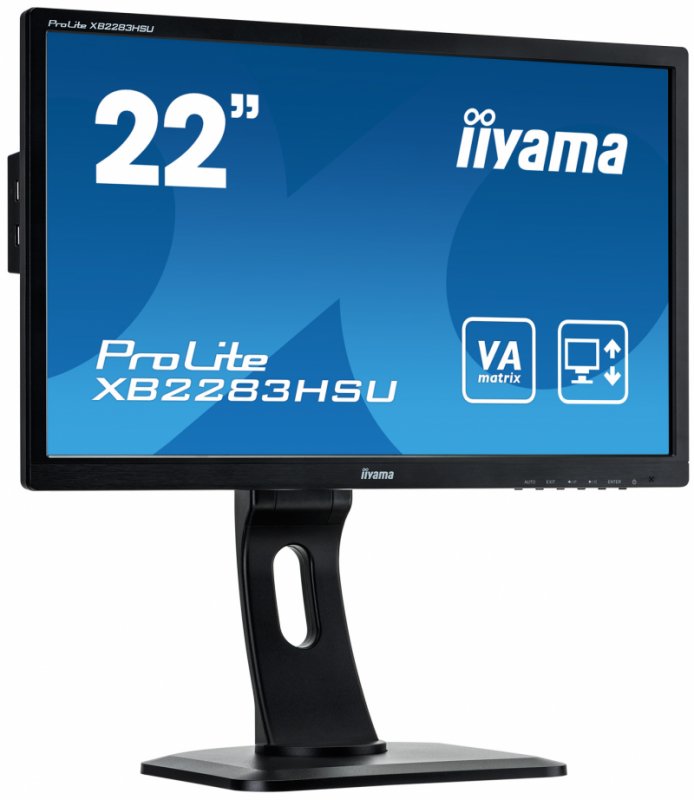 22"LCD iiyama XB2283HSU-B1DP -5ms, 3000:1(12M:1 ACR), FHD,VGA,DVI, DP,3xUSB,repro,pivot,výšk.nastav. - obrázek č. 1