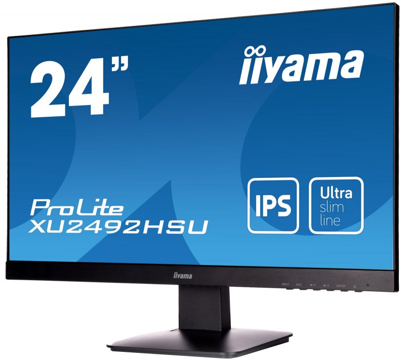 24" LCD iiyama XU2492HSU-B1 - IPS,FullHD,5ms,250cd/ m2, HDMI,DP,VGA,repro - obrázek č. 1