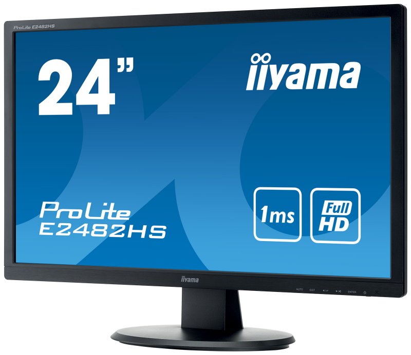 24" iiyama E2482HS-B1: TN, Full HD, 250cd/ m2, 1ms, VGA, DVI, HDMI, černý - obrázek č. 2