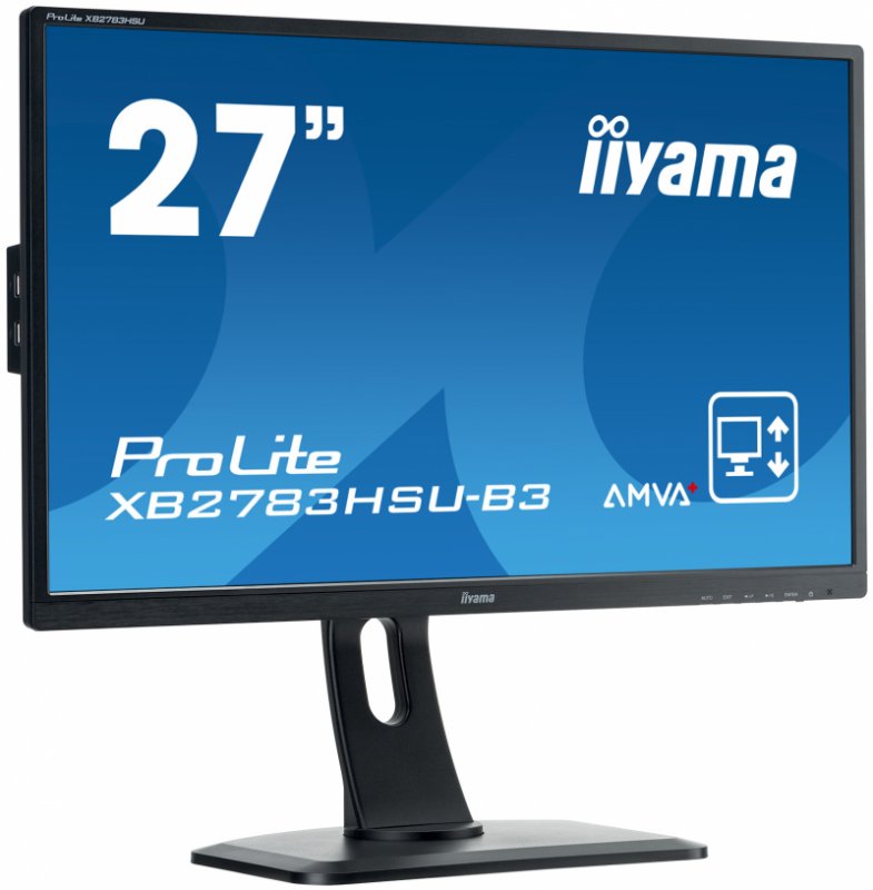 27" LCD iiyama XB2783HSU-B3 -AMVA+,4ms,300cd/ m2,3000:1,FHD,VGA,HDMI,USB,repro,pivot,výšk.nastav. - obrázek č. 2