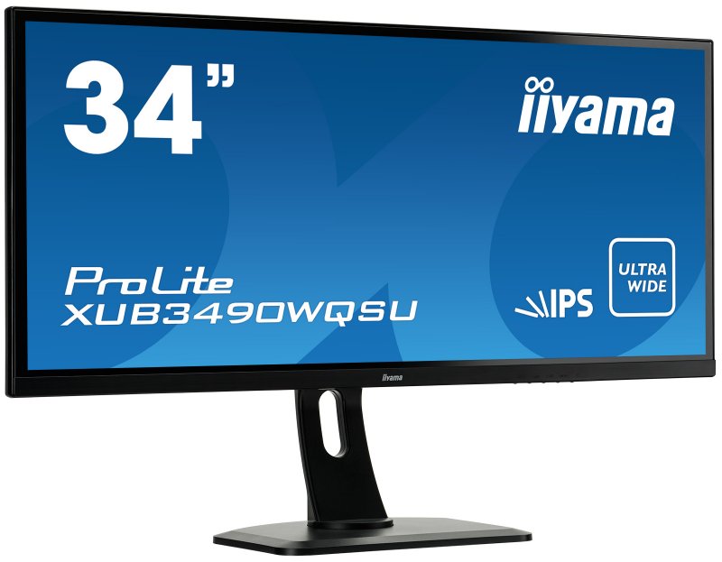 34" LCD iiyama XUB3490WQSU-B1 - IPS,5ms,320cd,21:9,3440x1440,2xUSB2.0,2xUSB3.0,3xHDMI,DP,repro - obrázek č. 1