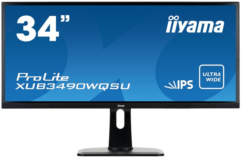 34" LCD iiyama XUB3490WQSU-B1 - IPS,5ms,320cd,21:9,3440x1440,2xUSB2.0,2xUSB3.0,3xHDMI,DP,repro - obrázek produktu
