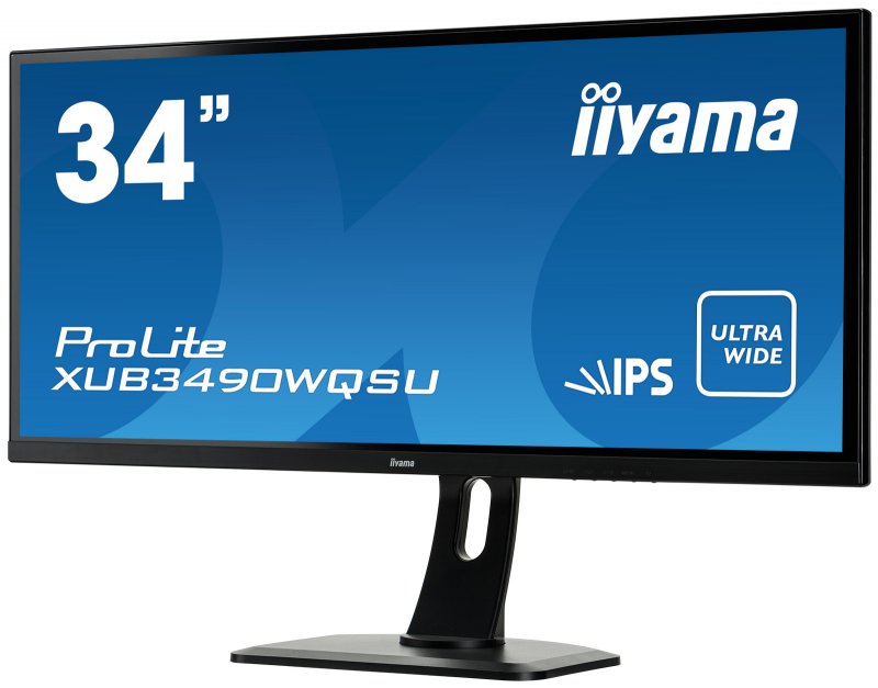 34" LCD iiyama XUB3490WQSU-B1 - IPS,5ms,320cd,21:9,3440x1440,2xUSB2.0,2xUSB3.0,3xHDMI,DP,repro - obrázek č. 2
