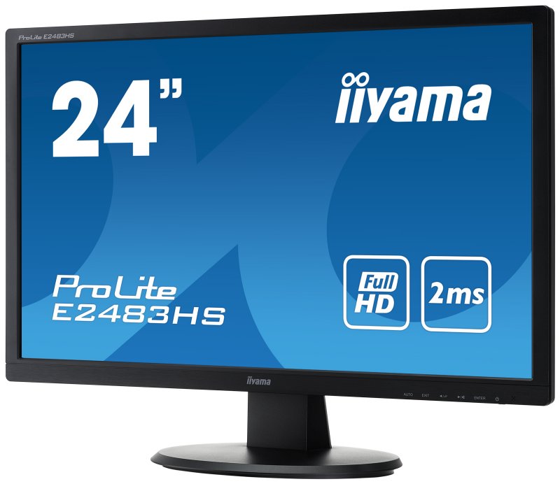 24" LCD iiyama E2483HS-B3 - FullHD,1ms,250cd/ m2, HDMI,DP,VGA,repro - obrázek č. 1