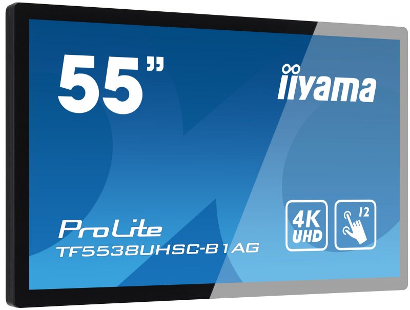 55" iiyama TF5538UHSC-B1AG - OpenFrame,IPS,4K UHD,8ms,500cd/ m2, 1000:1,16:9,VGA,HDMI,DP,DVI,USB,repr - obrázek č. 1