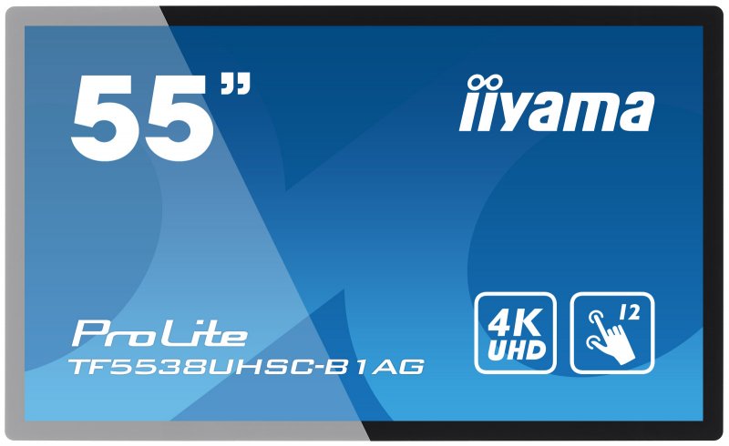 55" iiyama TF5538UHSC-B1AG - OpenFrame,IPS,4K UHD,8ms,500cd/ m2, 1000:1,16:9,VGA,HDMI,DP,DVI,USB,repr - obrázek produktu