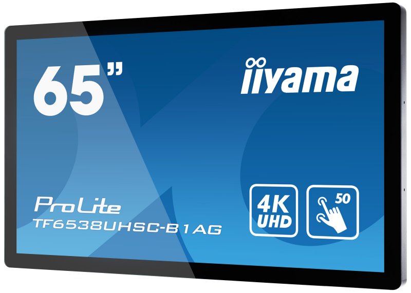 65" iiyama TF6538UHSC-B1AG - OpenFrame,IPS,4K UHD,8ms,500cd/ m2, 1000:1,16:9,VGA,HDMI,DP,DVI,USB,repr - obrázek č. 3