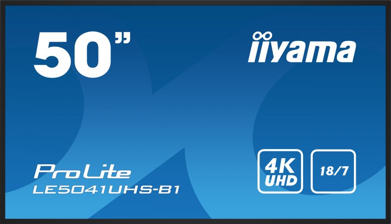 50" iiyama LE5041UHS-B1:VA,4K UHD,18/ 7,RJ45,HDMI - obrázek produktu