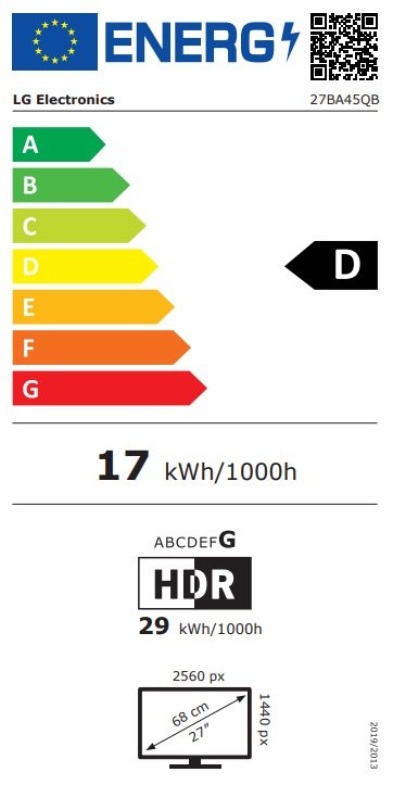 LG / 27BA45QB-T / 27" / IPS / QHD / 75Hz / 5ms / Černá - obrázek č. 1