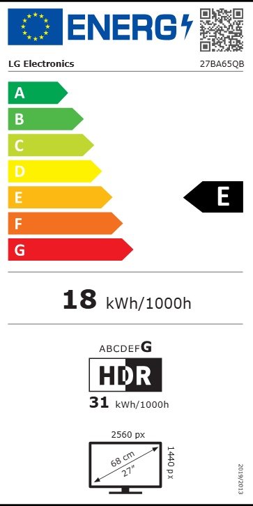 LG / 27BA65QB-T / 27" / IPS / QHD / 100Hz / 5ms / Černá - obrázek č. 8