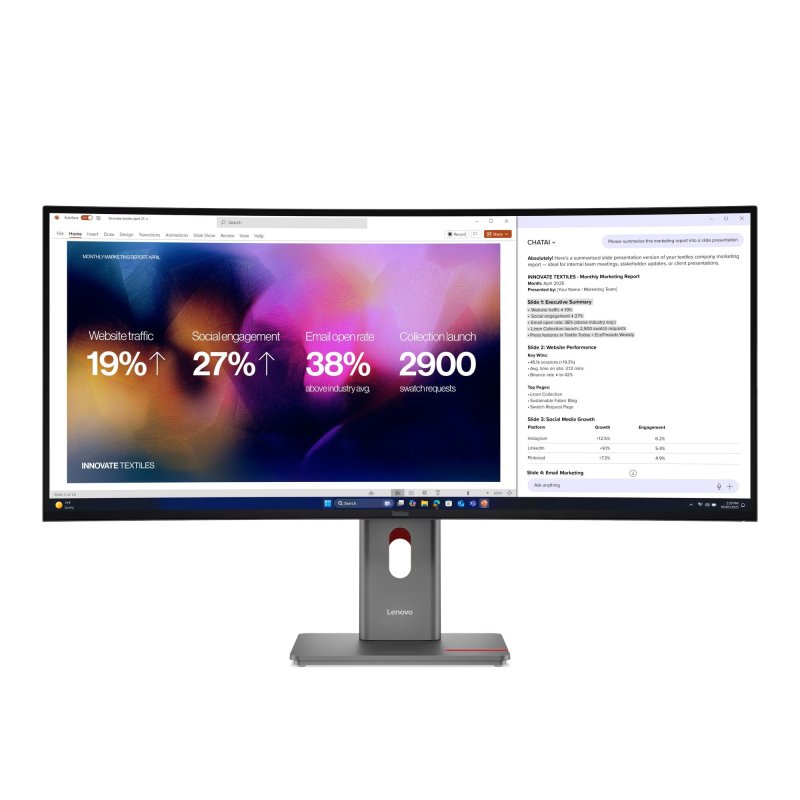 Lenovo ThinkVision / P40WD-40 / 39,7" / IPS / wUHD / 120Hz / 4ms / Černá - obrázek produktu