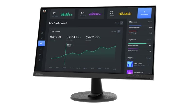 Lenovo/ D24-40/ 23,8"/ VA/ FHD/ 75Hz/ 4ms/ Black/ 3R - obrázek č. 1
