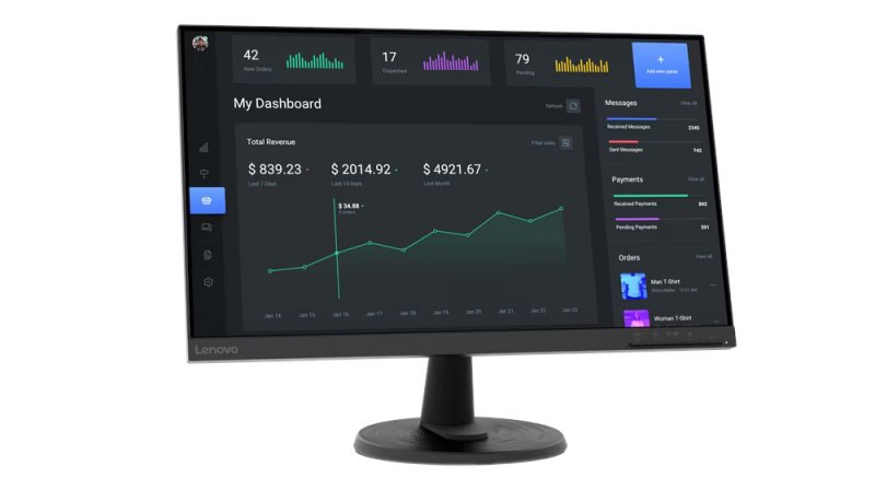 Lenovo/ D24-40/ 23,8"/ VA/ FHD/ 75Hz/ 4ms/ Black/ 3R - obrázek produktu