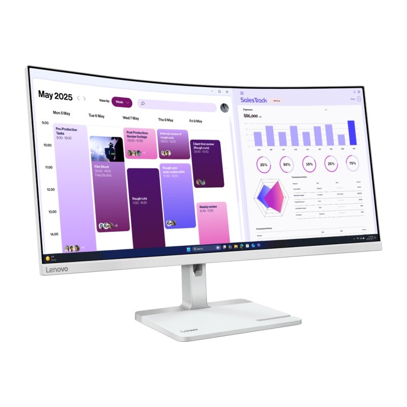Lenovo / L34W-4C / 34" / VA / UWQHD / 120Hz / 1ms / Šedá - obrázek č. 5