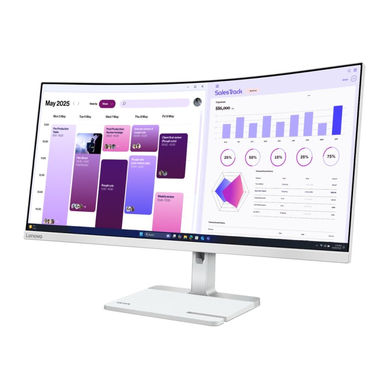 Lenovo / L34W-4C / 34" / VA / UWQHD / 120Hz / 1ms / Šedá - obrázek č. 1