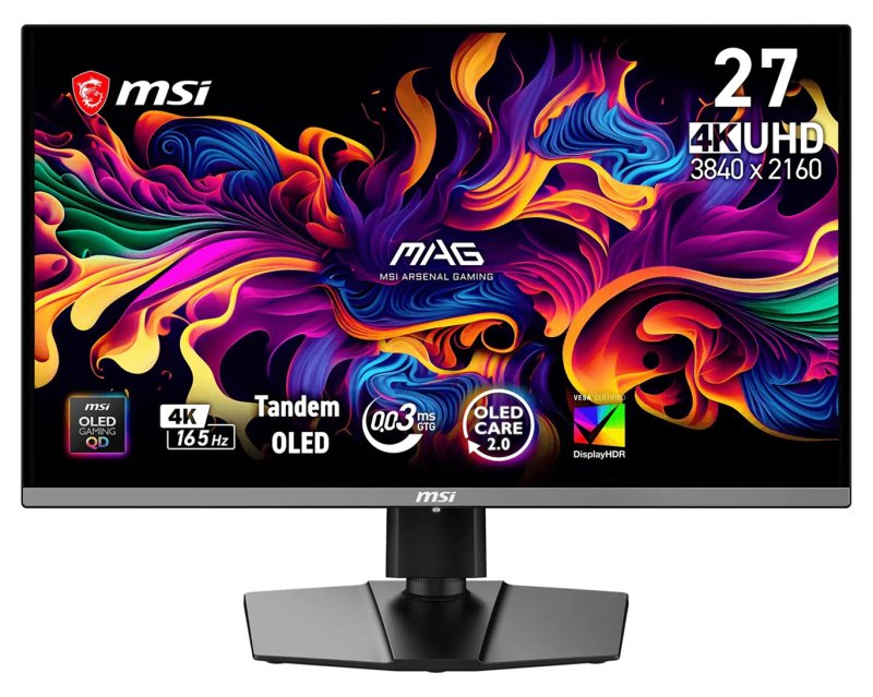 MSI MAG / 272UP QD-OLED E16 / 26,5" / QD-OLED / 4K UHD / 165Hz / 0,03ms / Černá - obrázek produktu