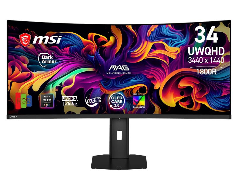 MSI MAG / 341CQP X28 / 34" / QD-OLED / UWQHD / 280Hz / 0,03ms / Černá - obrázek produktu