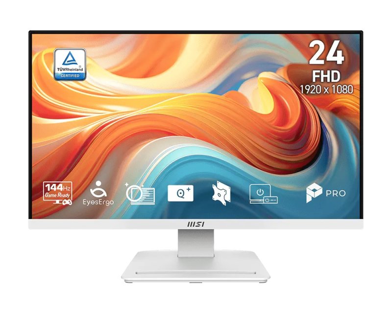 MSI Pro / MP241W E14V / 23,8" / VA / FHD / 144Hz / 1ms / Bílá - obrázek produktu