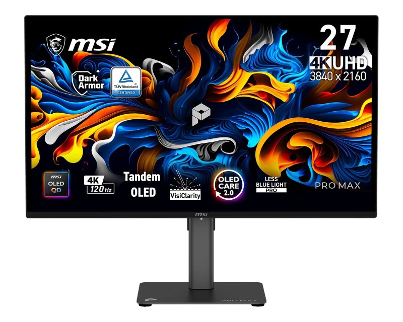 MSI PRO MAX / 271UPX12G / 26,5" / QD-OLED / 4K UHD / 120Hz / 0,03ms / Černá - obrázek produktu