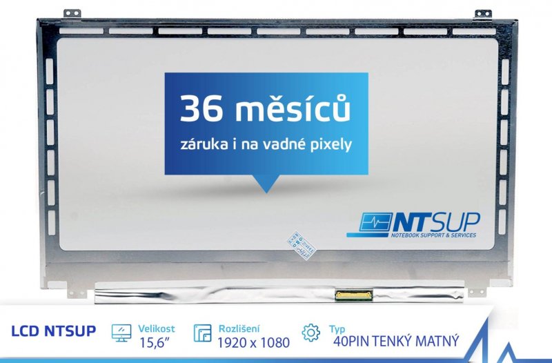 LCD PANEL NTSUP 15,6" 1920x1080 40PIN TENKÝ MATNÝ - obrázek produktu