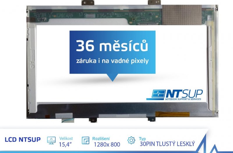 LCD PANEL NTSUP 15,4" 1280X800 30PIN TLUSTÝ LESKLÝ - obrázek produktu