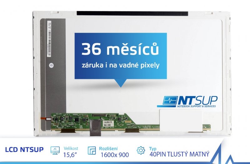LCD PANEL NTSUP 15,6" 1600X900 40PIN TLUSTÝ MATNÝ - obrázek produktu