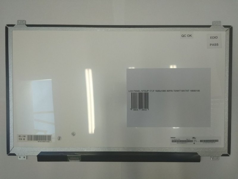 LCD PANEL NTSUP IPS 17,3" 1920x1080 30PIN TENKÝ MATNÝ - obrázek produktu