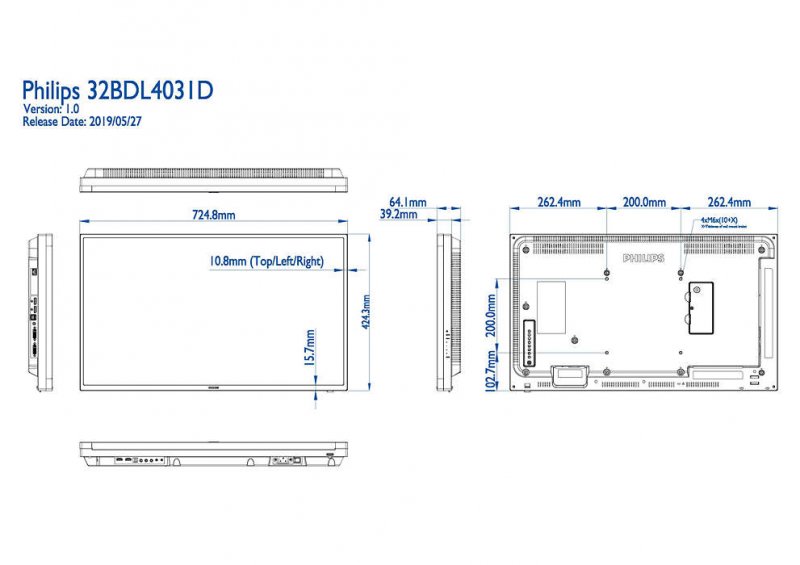 32" D-LED Philips 32BDL4031D-FHD,IPS,400cd,MP,24/ 7 - obrázek č. 1