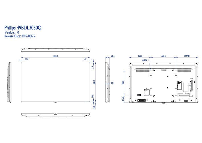 49" D-LED Philips 49BDL3050Q - UHD,350cd,AN,18/ 7 - obrázek č. 1