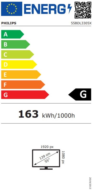 55" LED Philips 55BDL3305X-FHD,IPS,500cd,UN,24 / 7 - obrázek č. 1