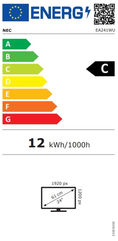 NEC Sharp MultiSync / EA241W / 24" / IPS / FHD / 60Hz / 5ms / Černá - obrázek č. 6