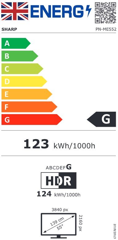 55" LED SHARP ME552,3840x2160, 450cd, IPS - obrázek č. 8