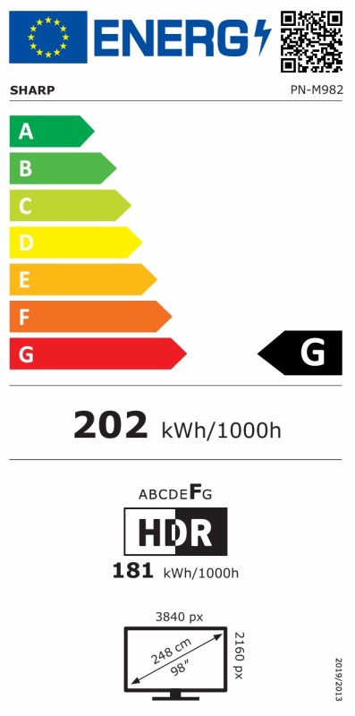 98" LED SHARP M982,3840x2160,24 / 7,500cd - obrázek č. 4