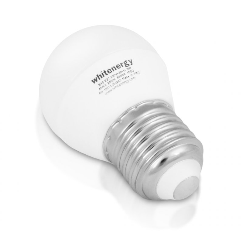 WE LED žárovka SMD2835 B45 E27 3W studená bílá - obrázek č. 2