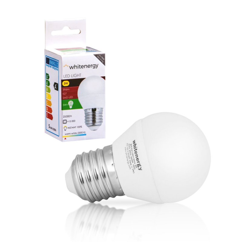 WE LED žárovka SMD2835 G45 E27 5W teplá bílá - obrázek č. 5